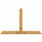 Ekena Millwork Portland Rough Sawn Timber Gable Bracket, Western Red Cedar, 84"W x 53"H x 4"D x 6"F, 15/12 Pitch GBW084X53X0406POR00RWR - alternate 1
